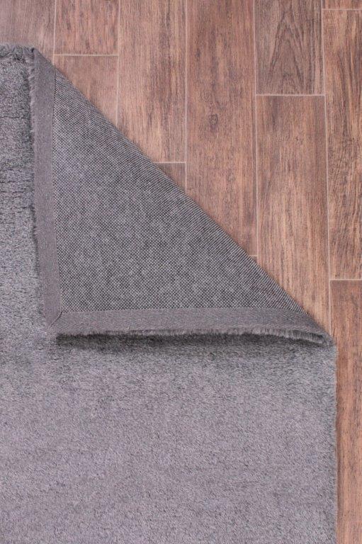 Tipped Luxe Fur Plain Grey Rug
