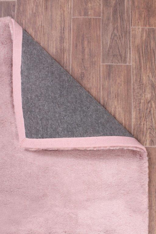 Tipped Luxe Fur Plain Pink Rug