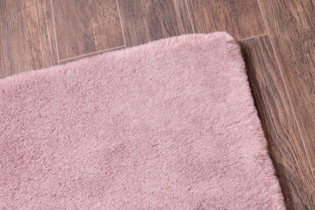 Tipped Luxe Fur Plain Pink Rug