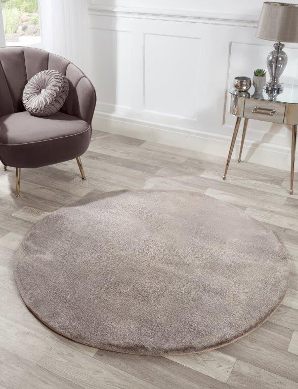 Tipped Luxe Fur Plain Mink Rug