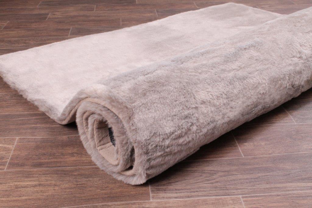 Tipped Luxe Fur Plain Mink Rug