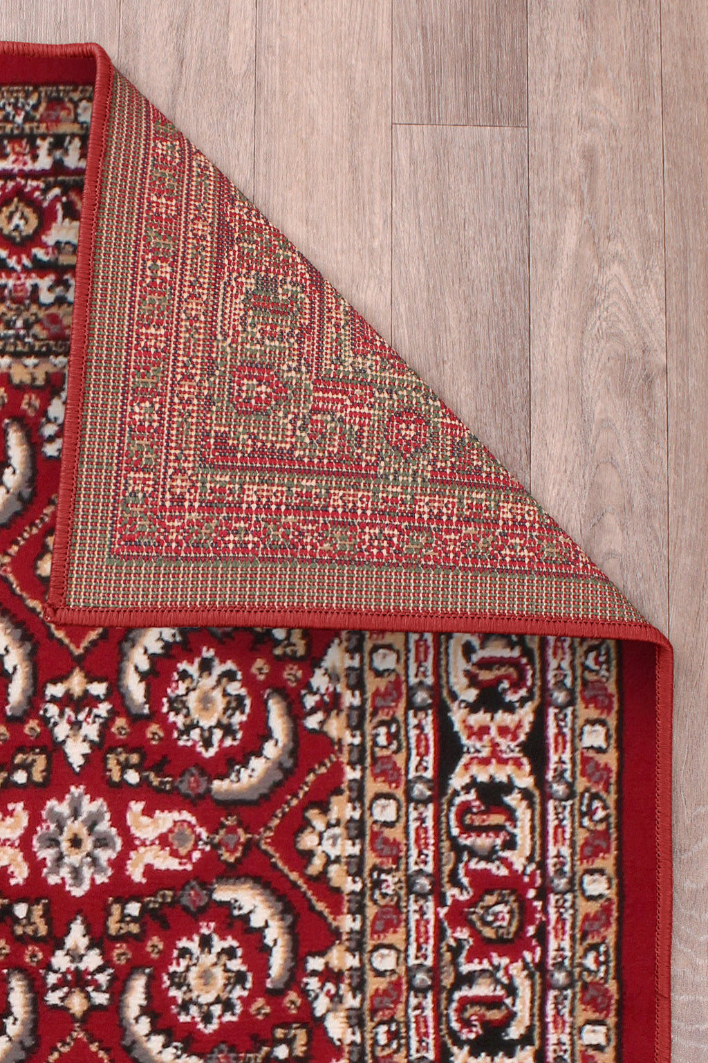 Traditional Poly Esta Red Rug