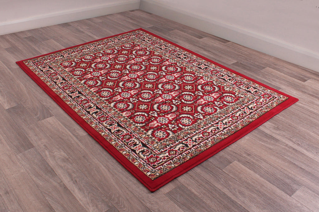 Traditional Poly Esta Red Rug