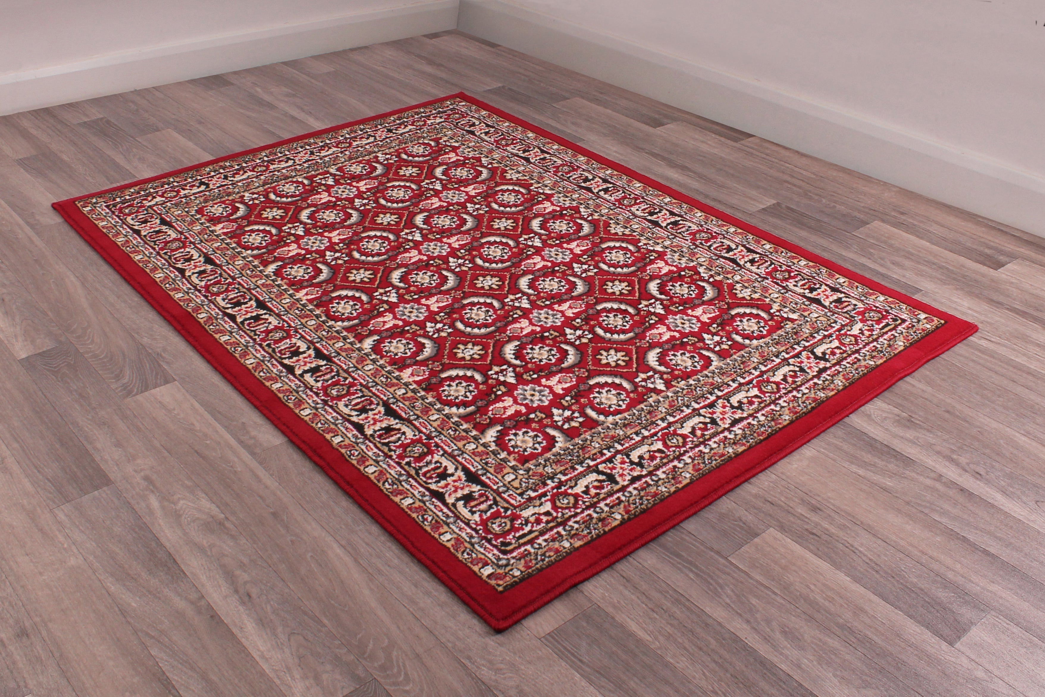 Traditional Poly Esta Red Rug