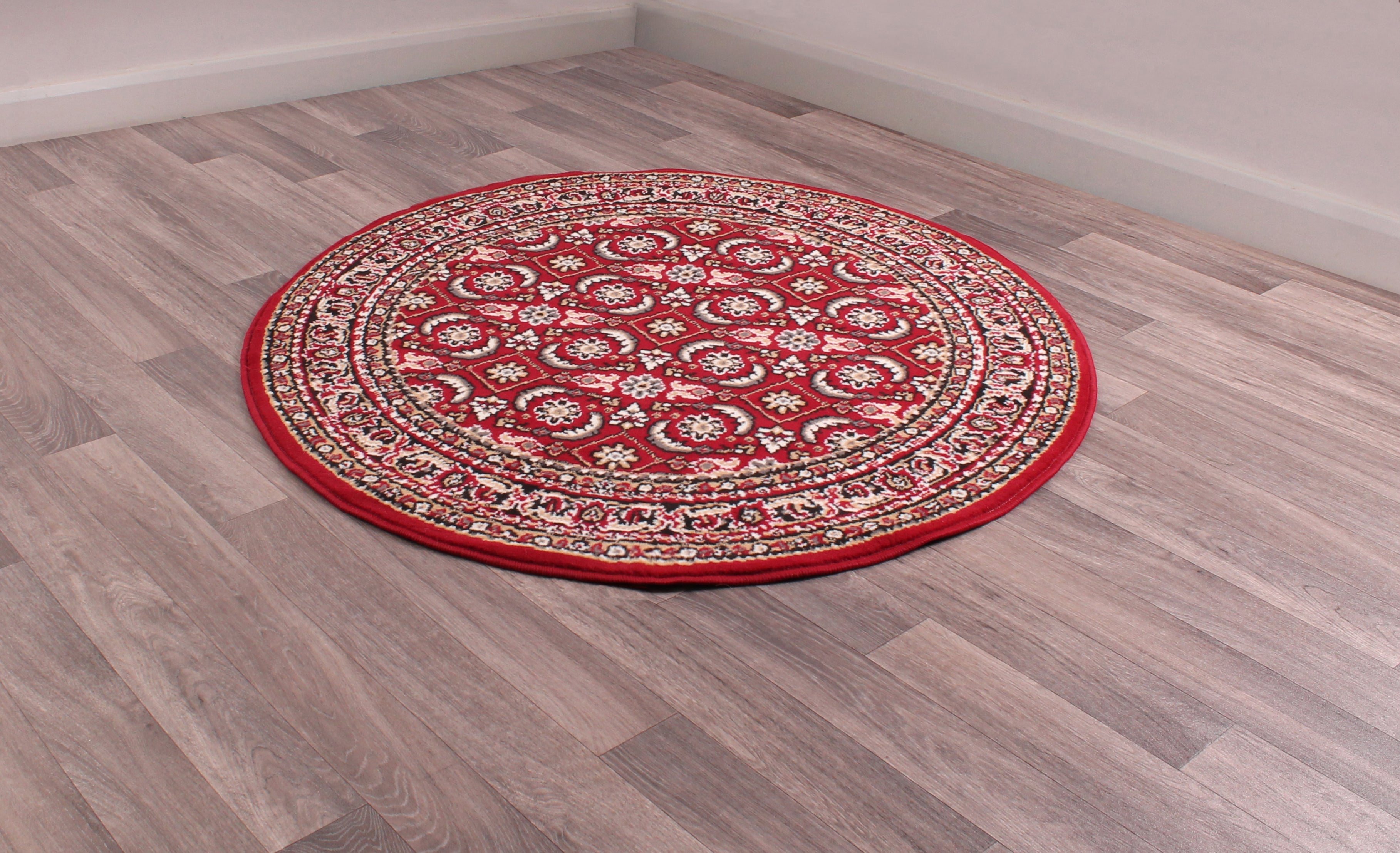 Traditional Poly Esta Red Rug