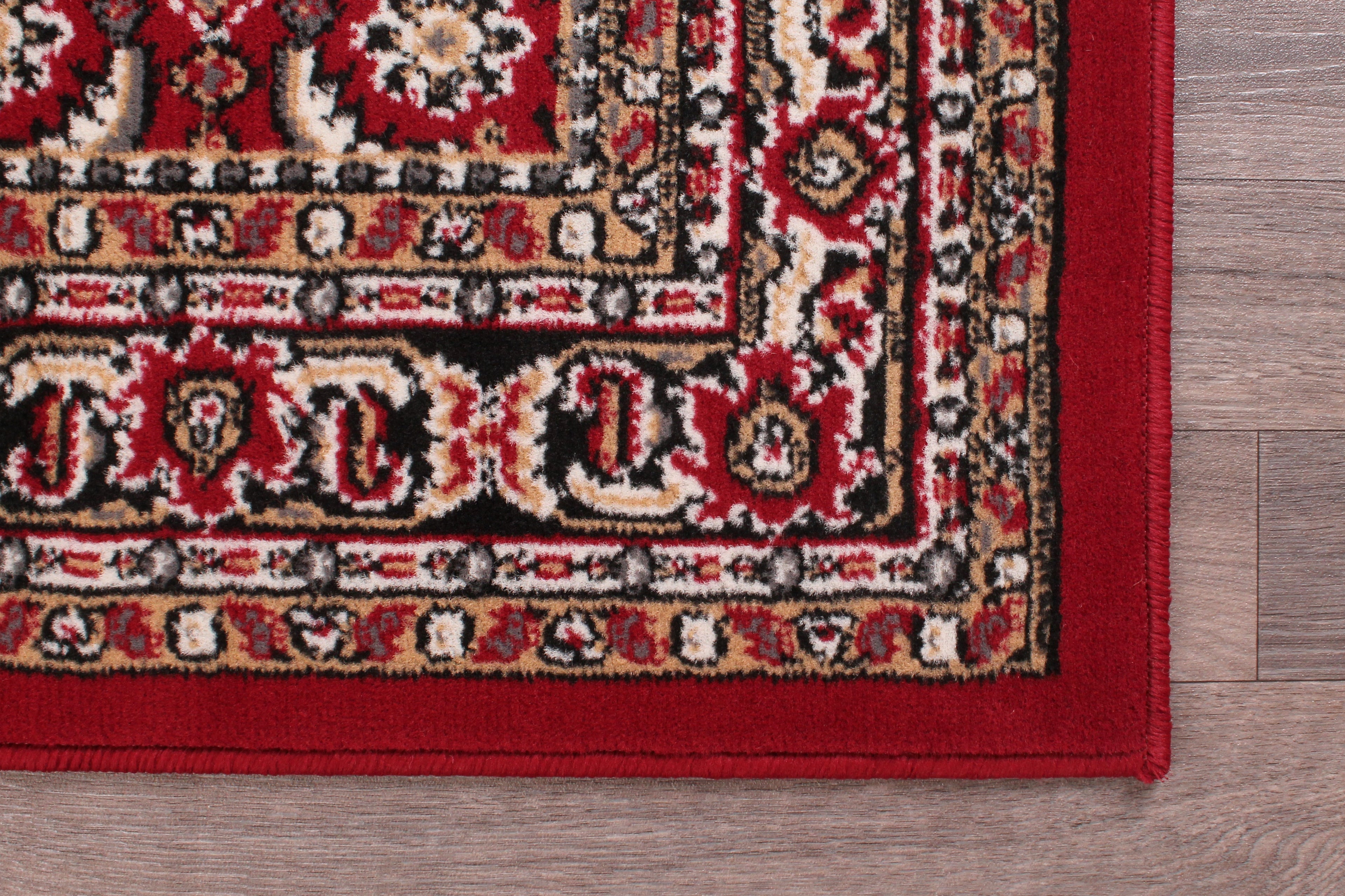 Traditional Poly Esta Red Rug