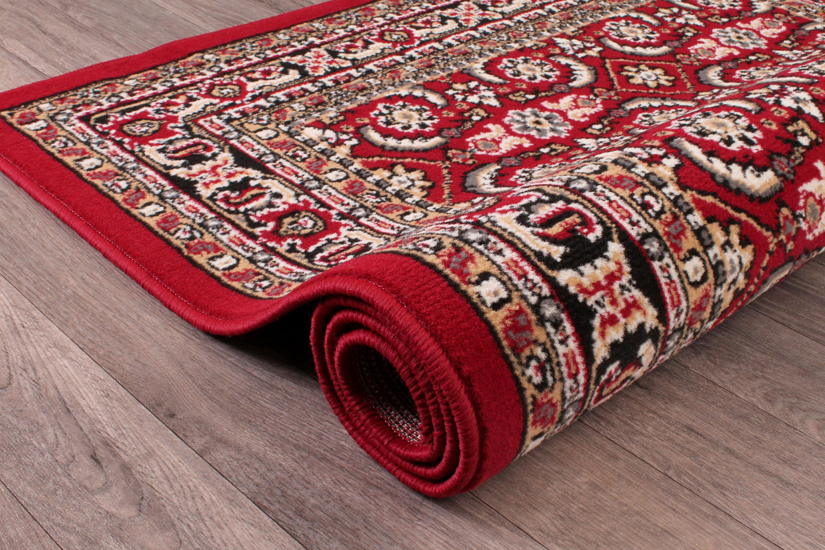 Traditional Poly Esta Red Rug