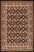 Traditional Poly Esta Black Rug