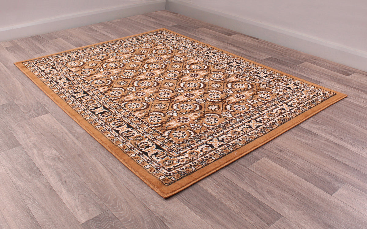 Traditional Poly Esta Gold Rug