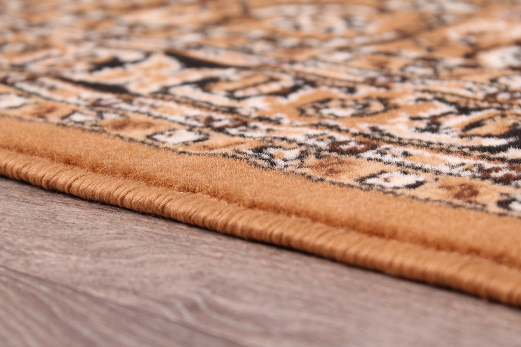 Traditional Poly Esta Gold Rug