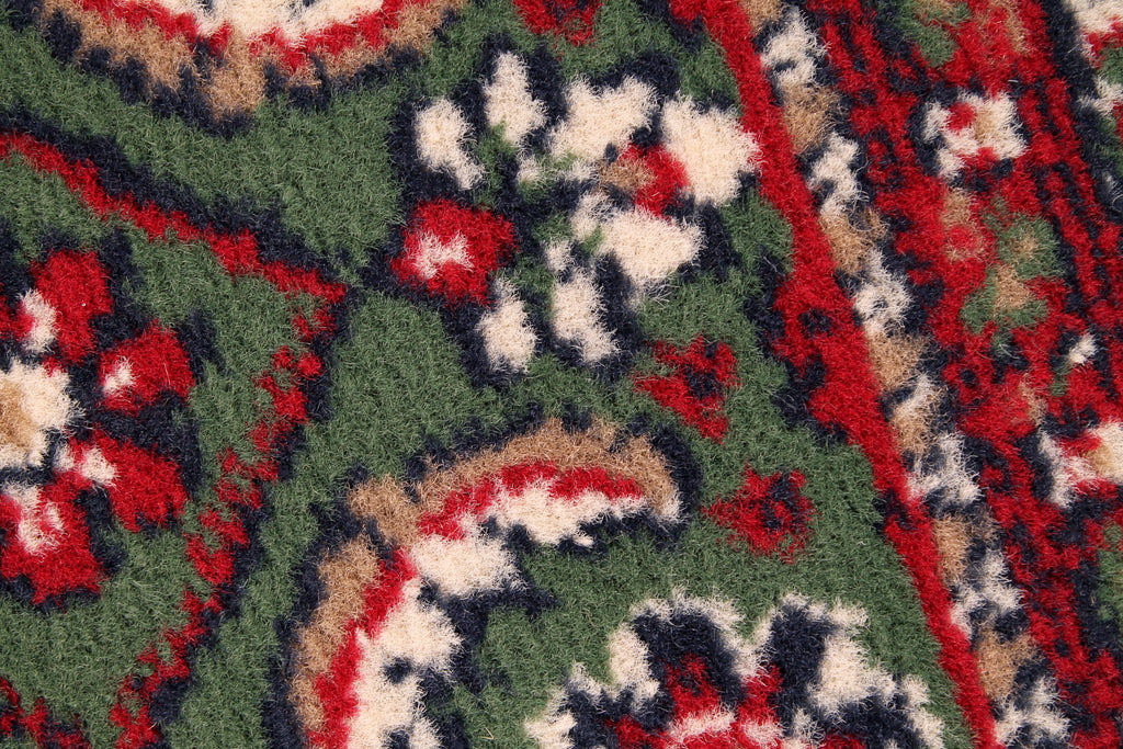 Traditional Poly Esta Green Rug