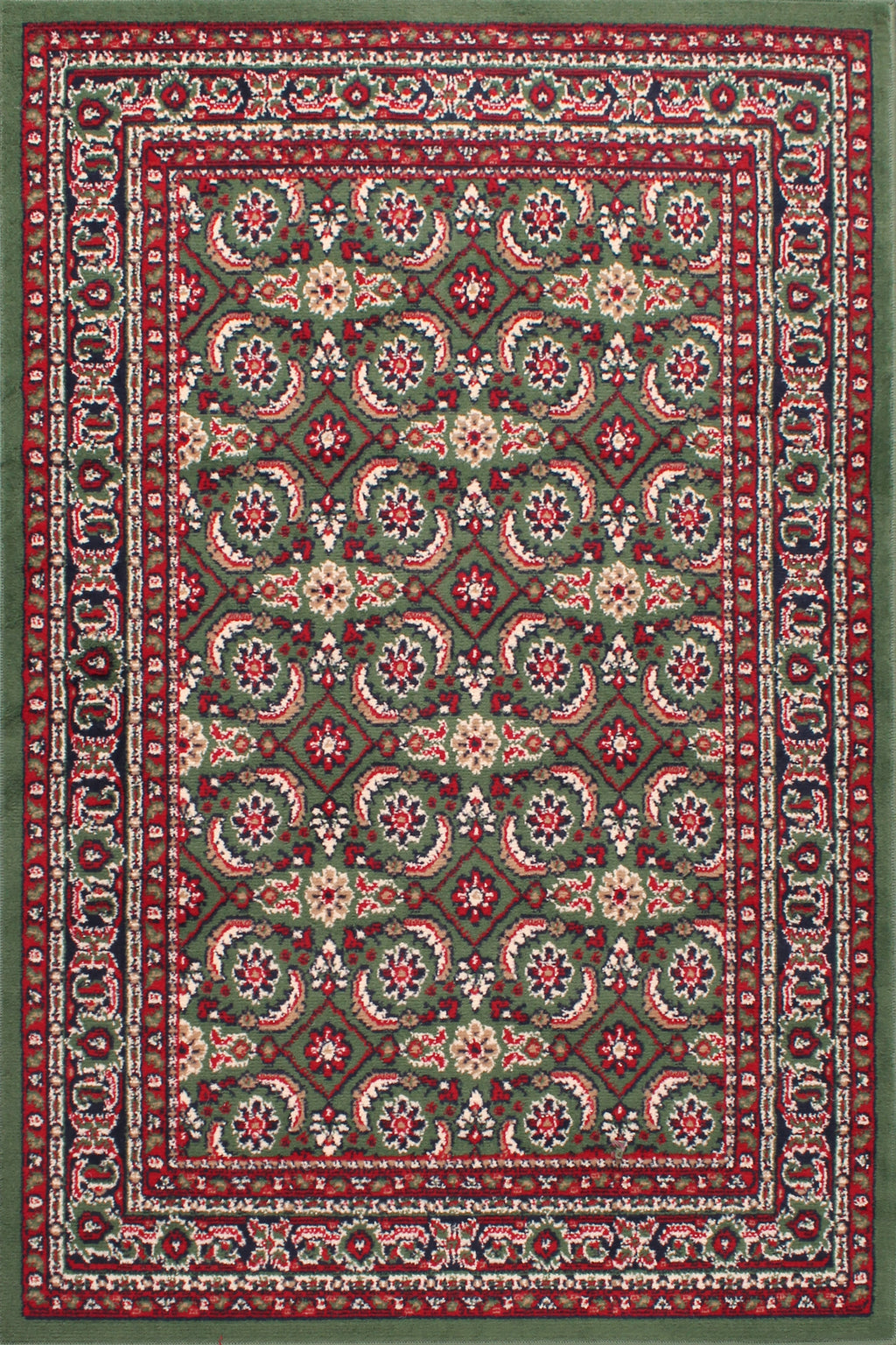 Traditional Poly Esta Green Rug