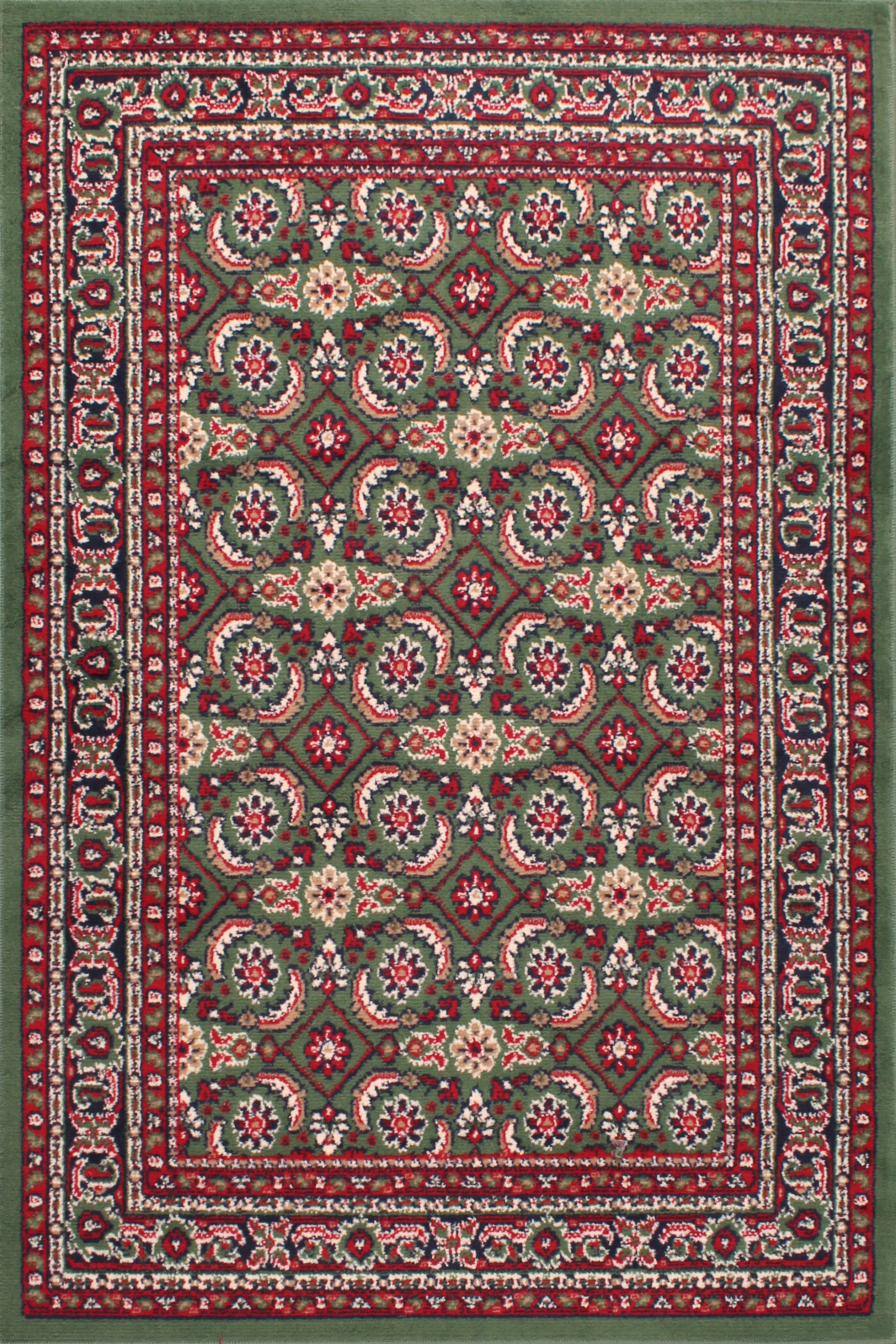 Traditional Poly Esta Green Rug