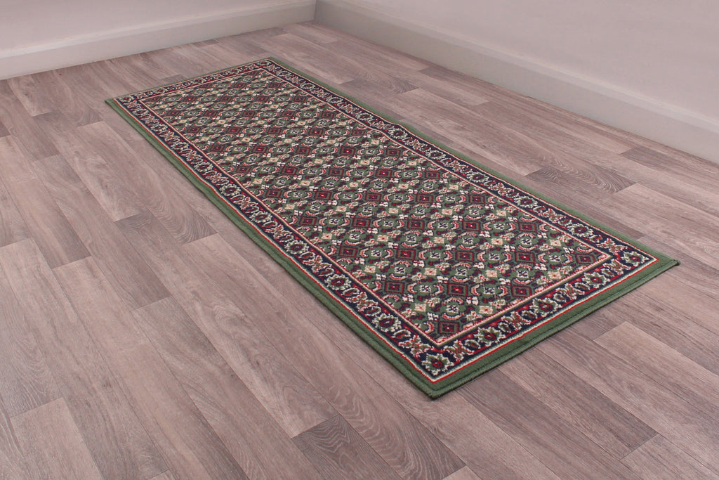 Traditional Poly Esta Green Rug