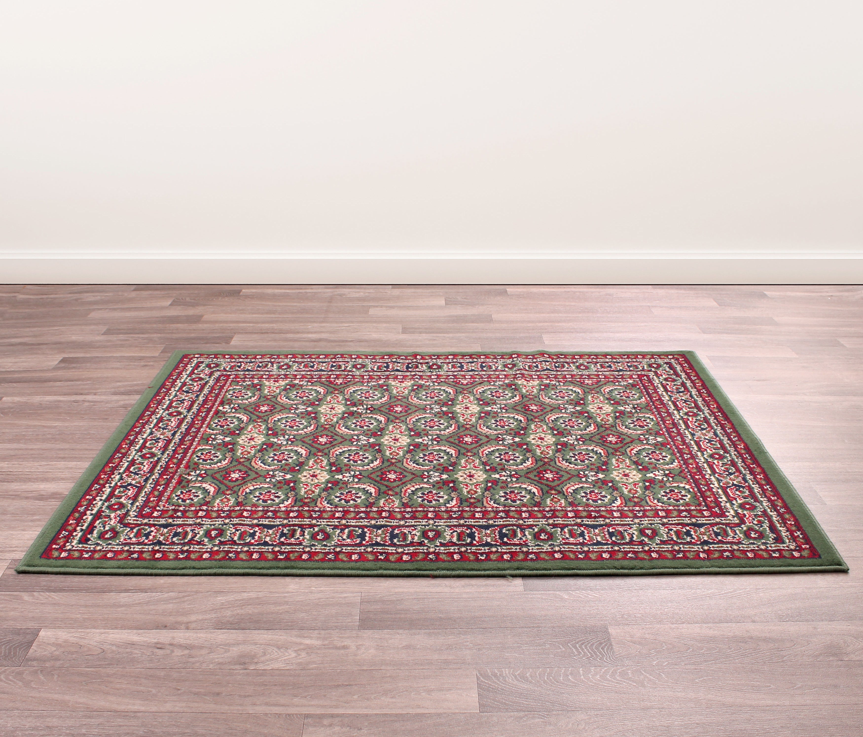 Traditional Poly Esta Green Rug