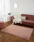 Super Luxe Faux Fur Blush Rug