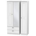 Tall Triple 2 Drawer Mirror Robe