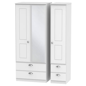 Triple 2 Drawer Mirror + Drawer Robe