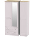 Triple 2 Drawer Mirror Robe
