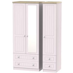 Triple 2 Drawer Mirror + Drawer Robe