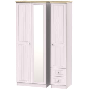 Tall Triple Mirror + Drawer Robe