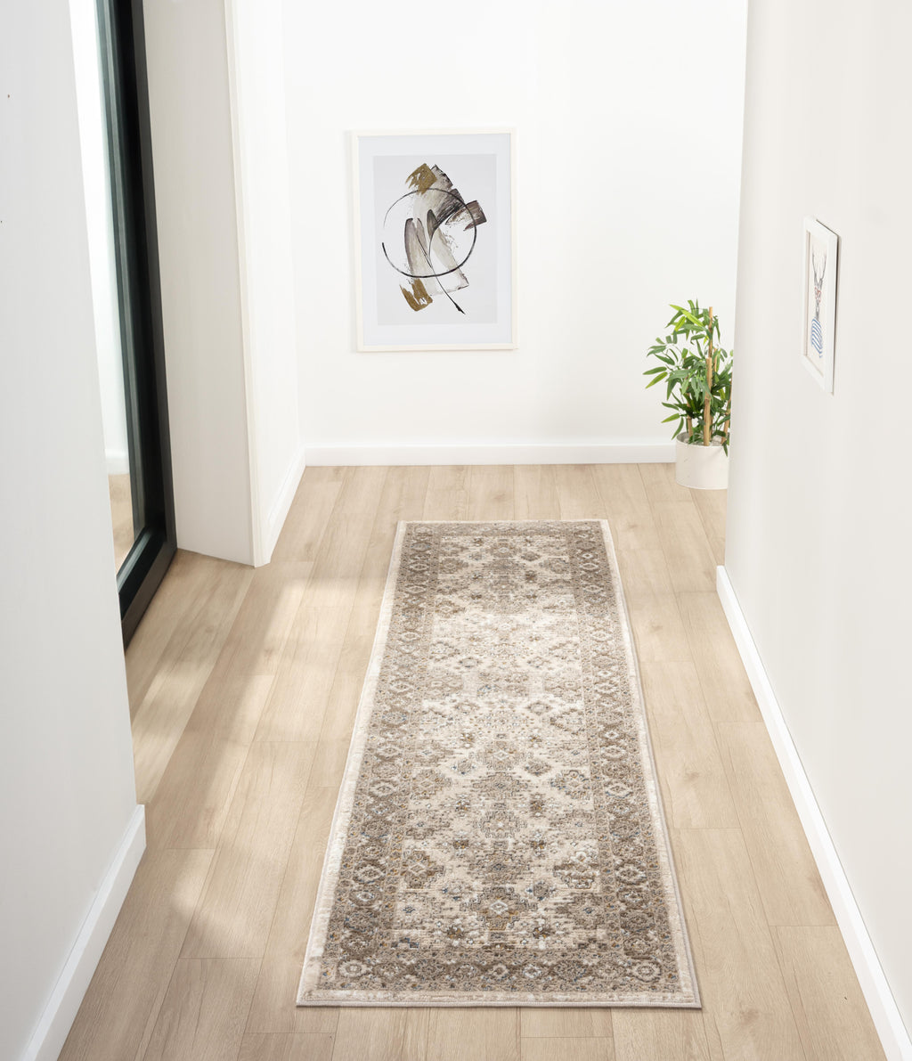 Vintage 550Aq Cream / Brown Rug