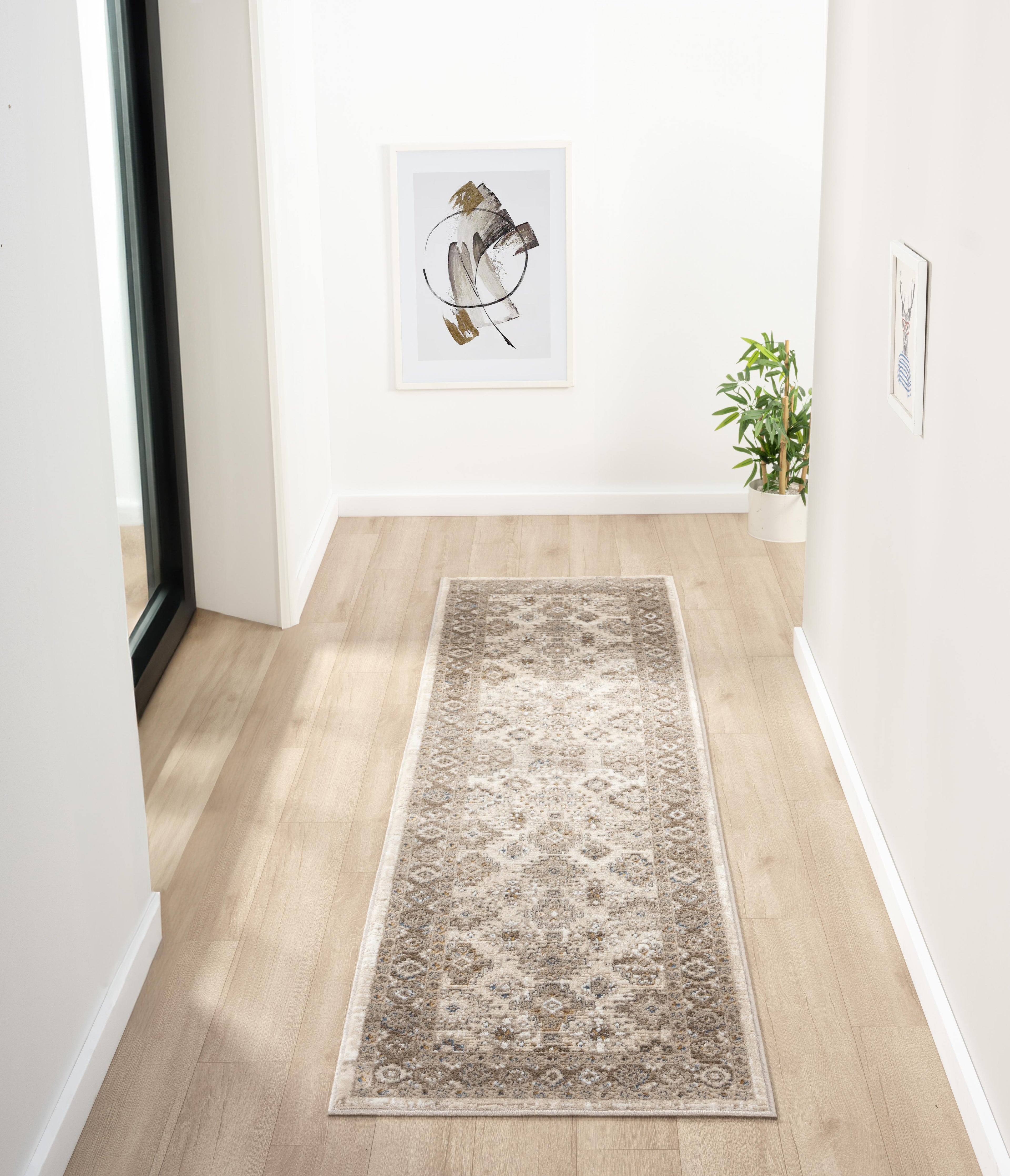 Vintage 550Aq Cream / Brown Rug