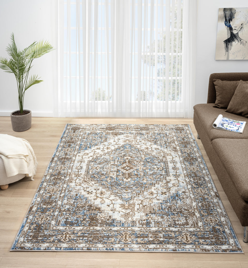 Vintage 552Ag Blue / Anthra Rug
