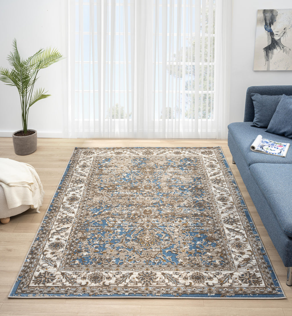 Vintage 553A2 Blue Rug