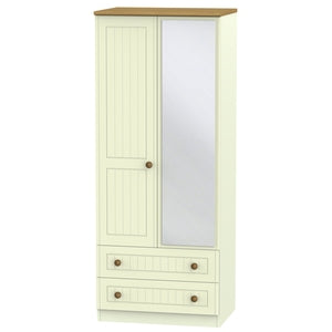 2ft6in 2 Drawer Mirror Robe
