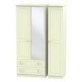 Triple 2 Drawer Mirror Robe