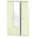 Tall Triple 2 Drawer Mirror Robe