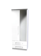 2ft 6in 2 Drawer Mirror Robe