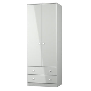 YAR081 Tall 2 Drawer Double Wardrobe