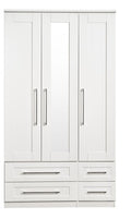 Tall Triple 2 Drawer Mirror + Drawer Robe