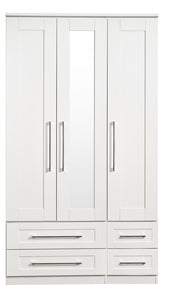 Tall Triple 2 Drawer Mirror + Drawer Robe