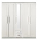 Tall 5 Door 2 Drawer Centre Mirror Robe
