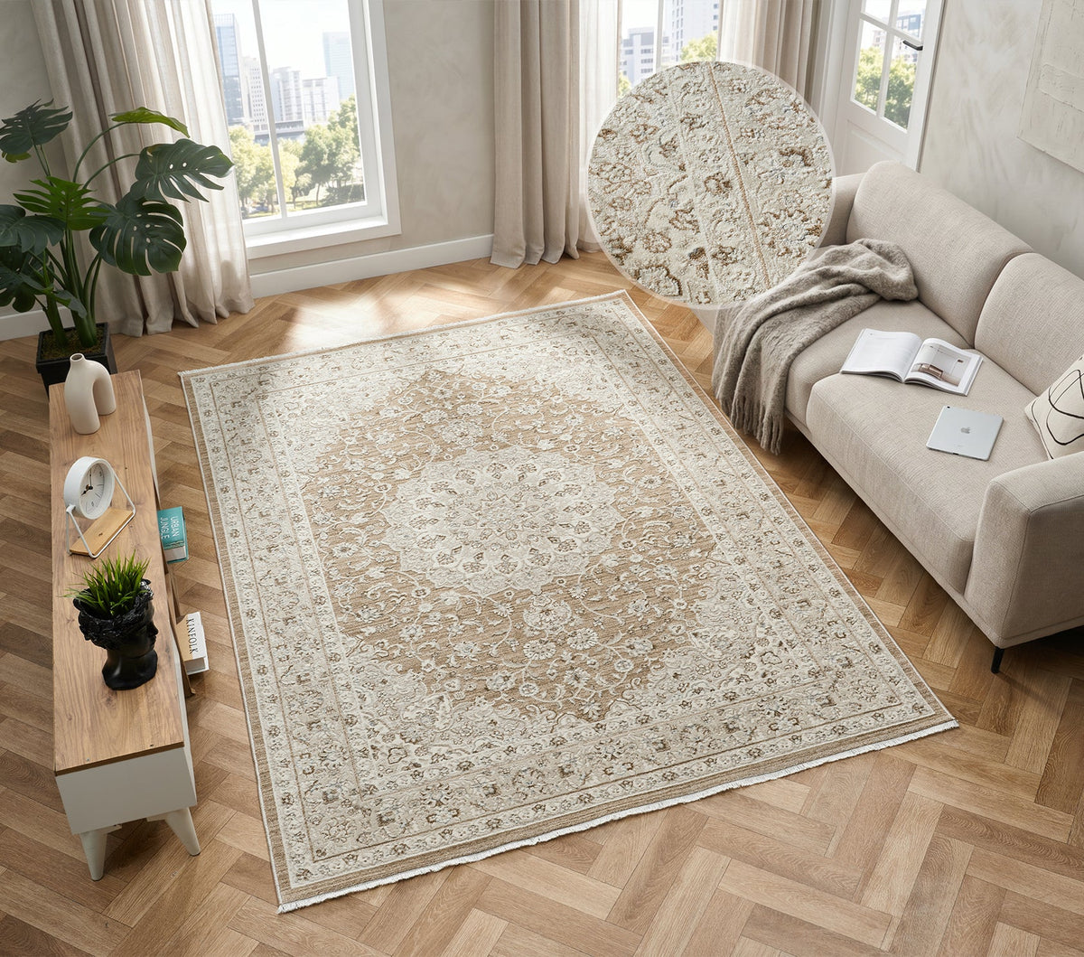 Elegance Zinnia Beige Rug