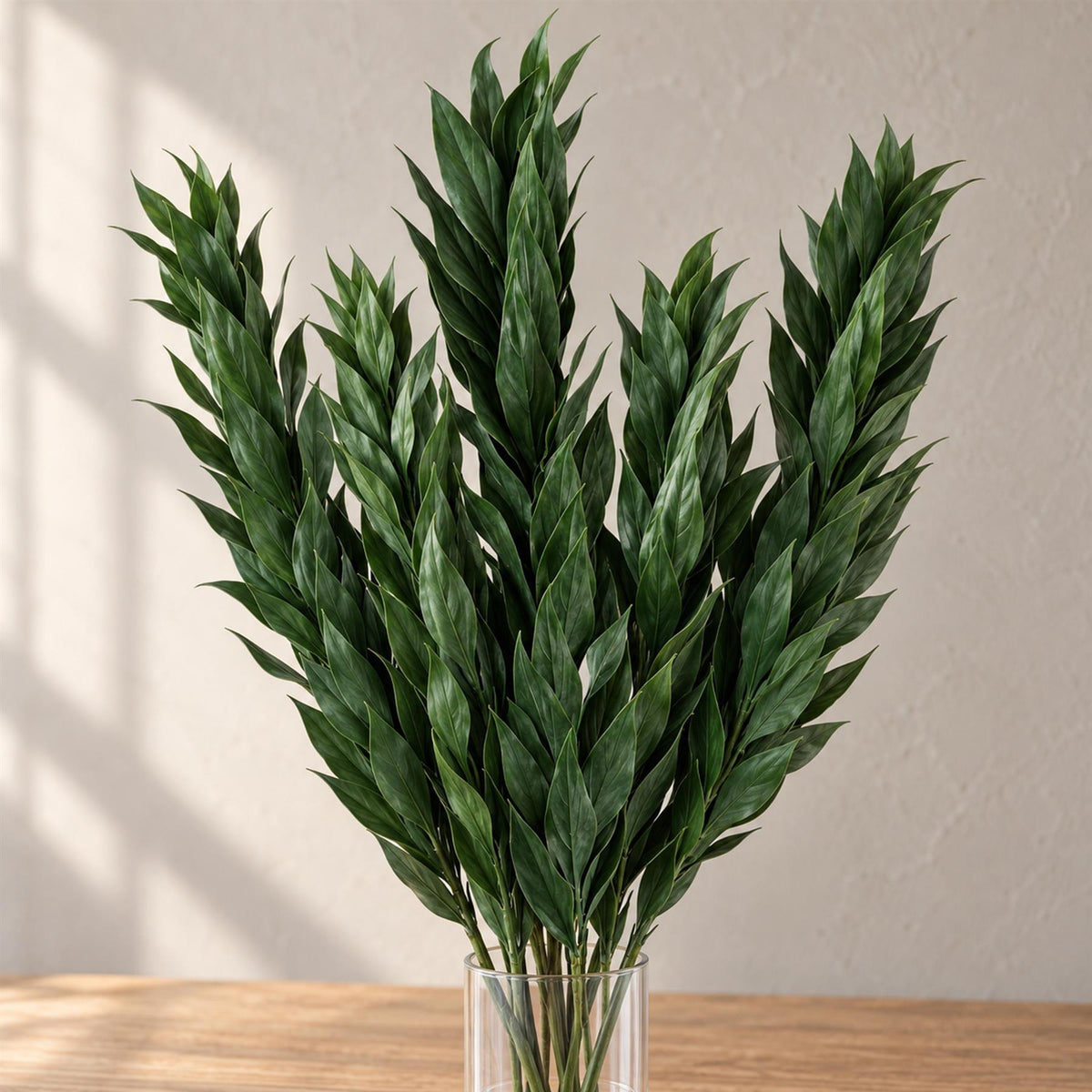 Pack of 6 x 100cm Artificial Plastic Decorative Leaf Spray styled in a room