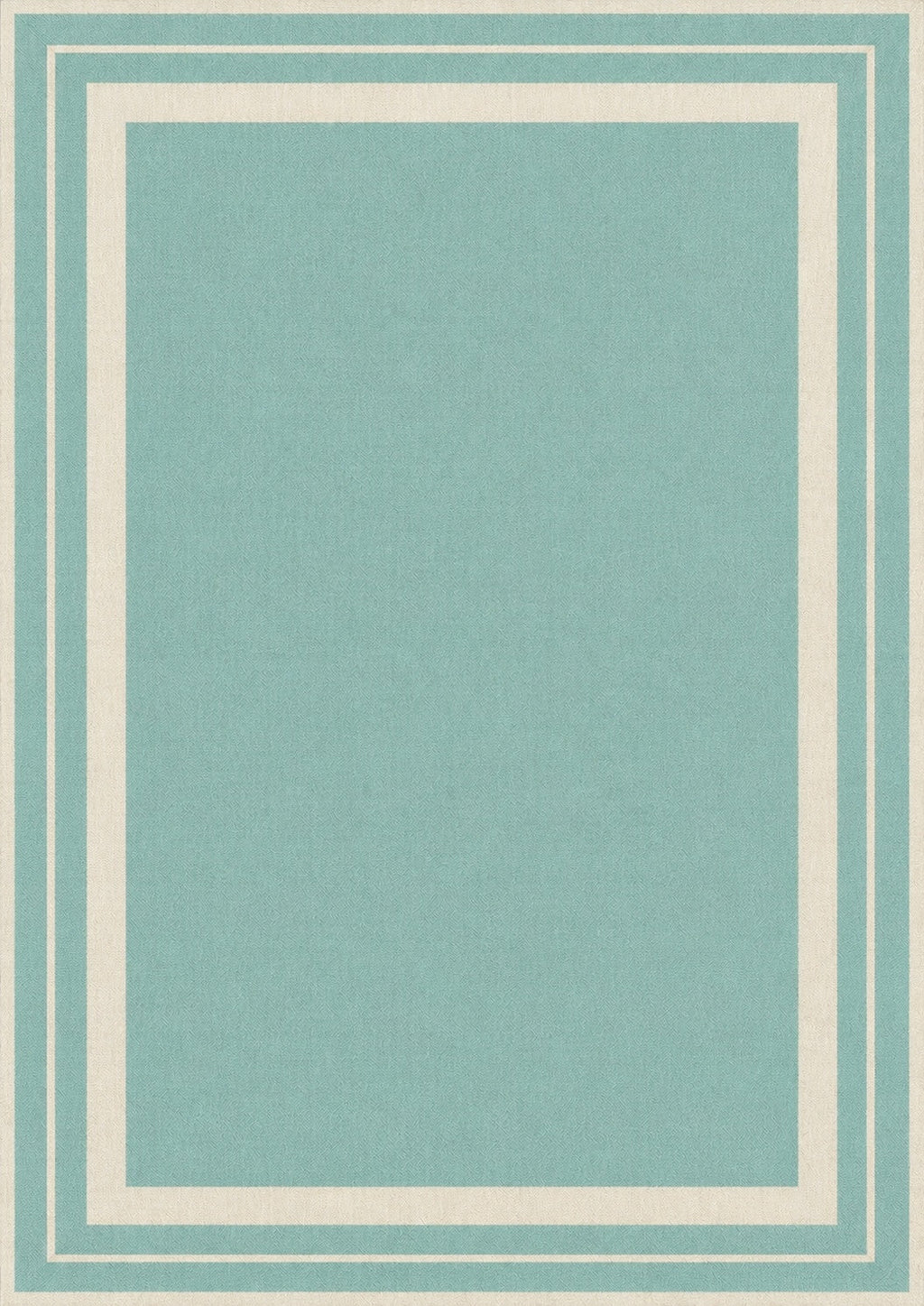 Terrace Border Aqua Rug