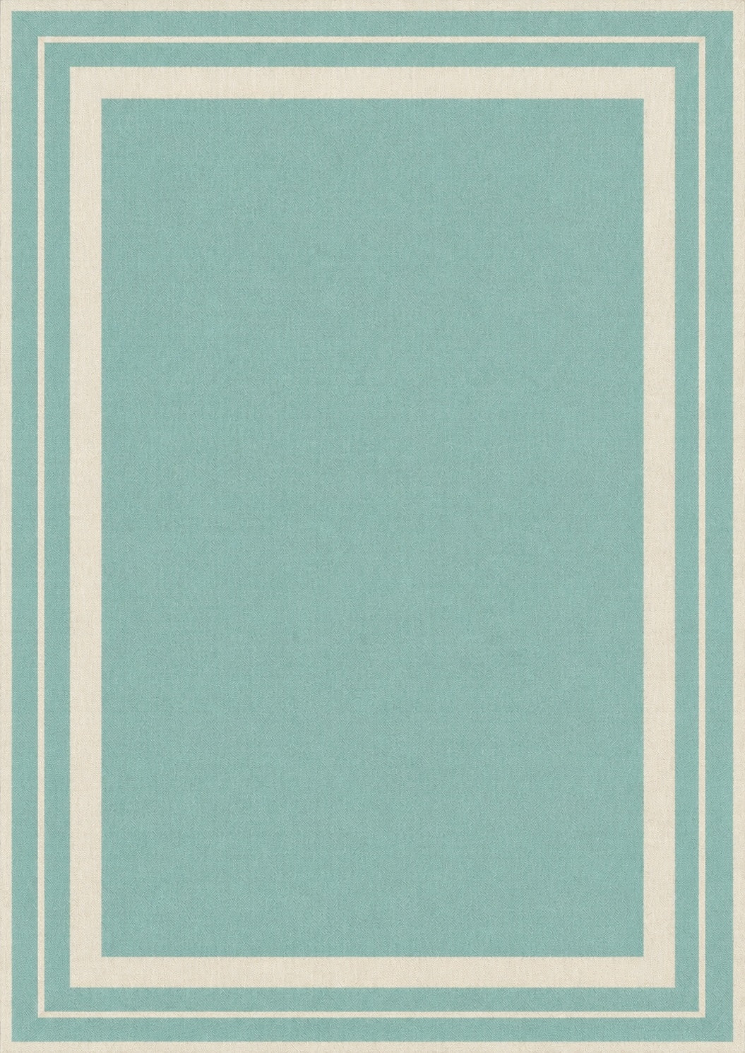 Terrace Border Aqua Rug