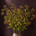 Pack of 6 x 90cm Artificial Yellow Berry Stem styled in a room