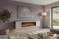 Katell Bari media unit electric fireplace