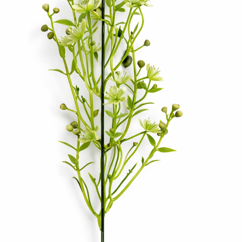 48cm Artificial Wild Berry Blossom Spray Stem – Faux Green Floral Filler