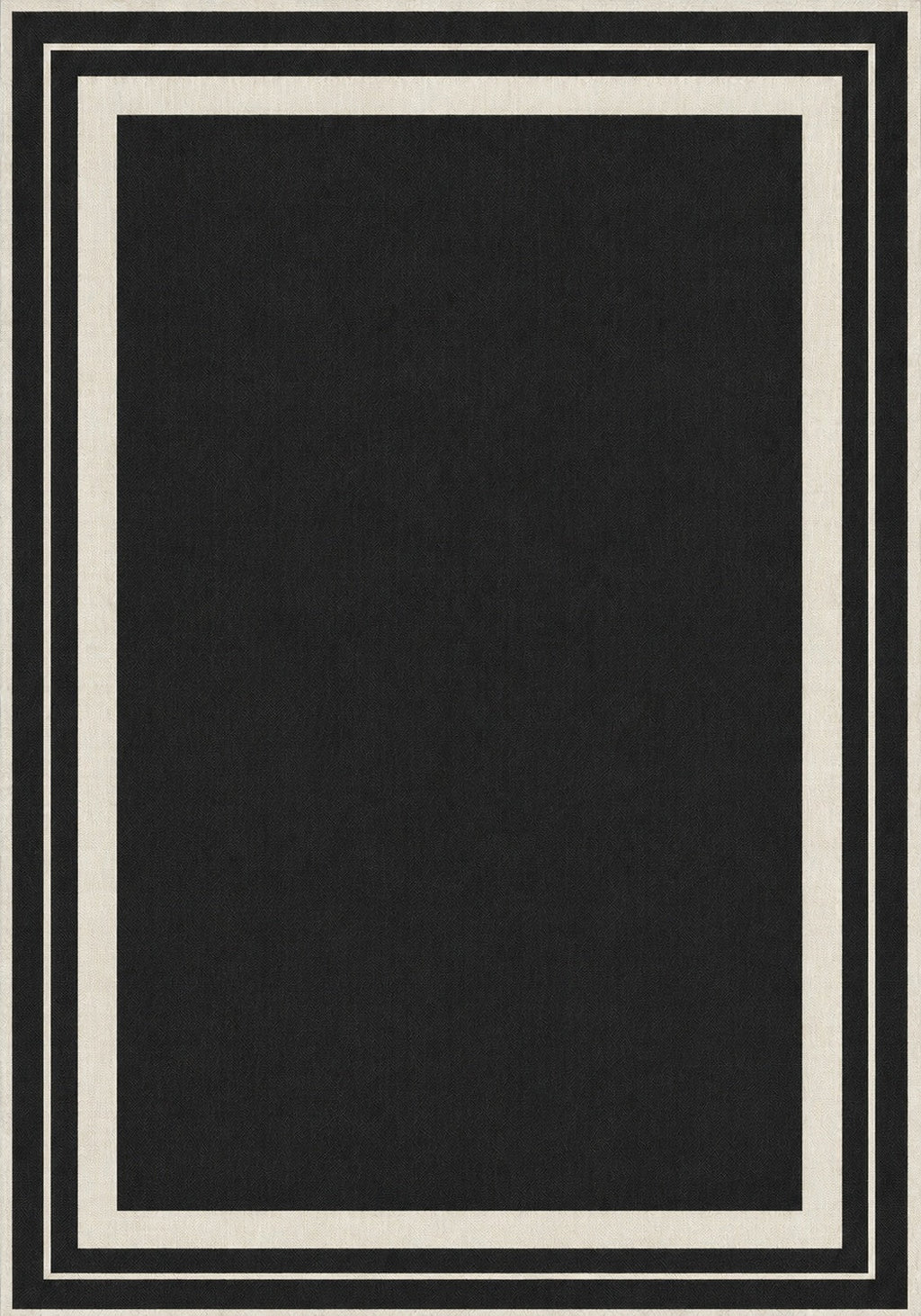 Terrace Border Black Rug