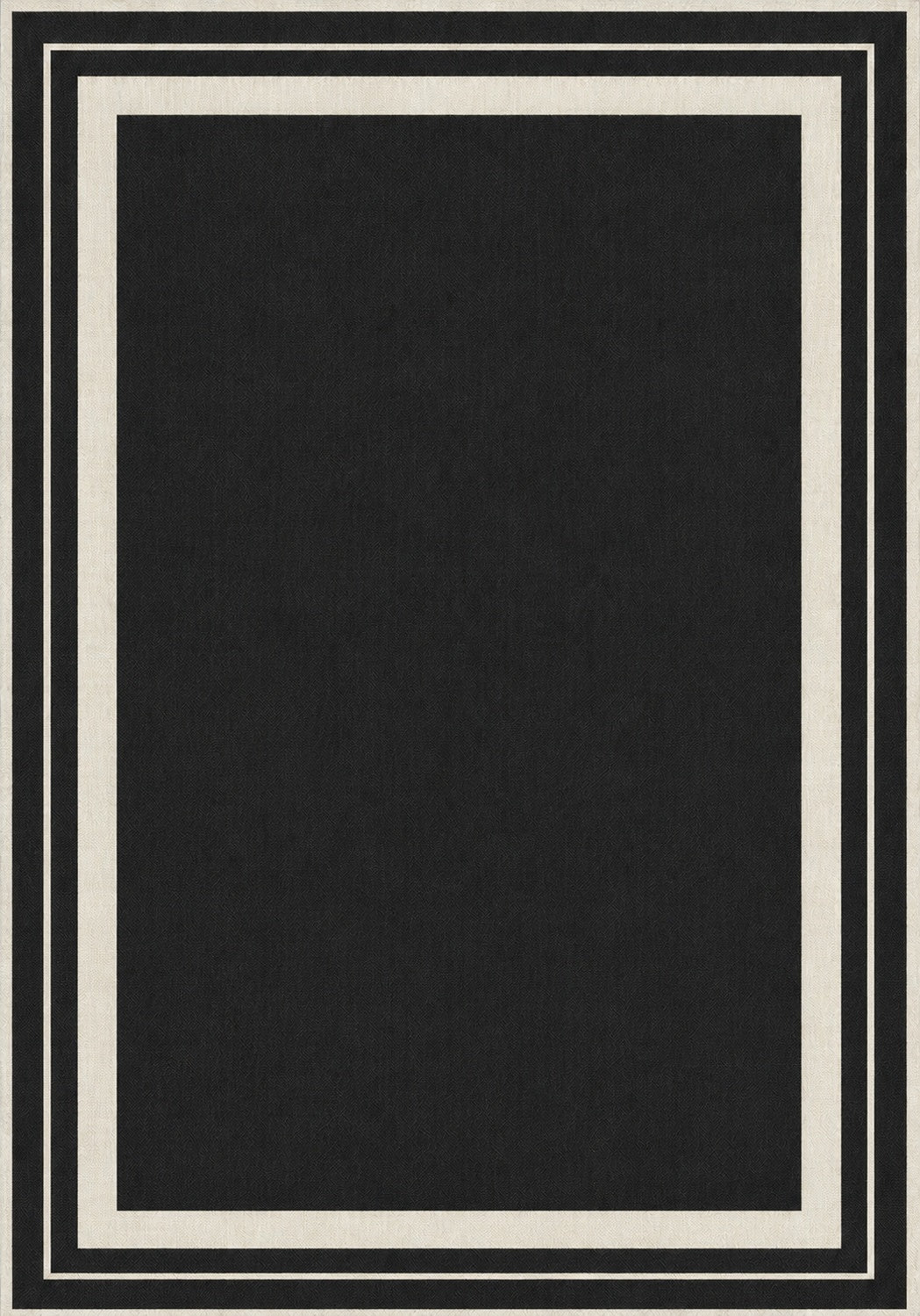 Terrace Border Black Rug