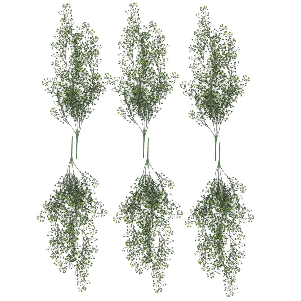 Pack of 6 x Hanging UV and Fire Resistant Artificial String Pearl Plant 75cm