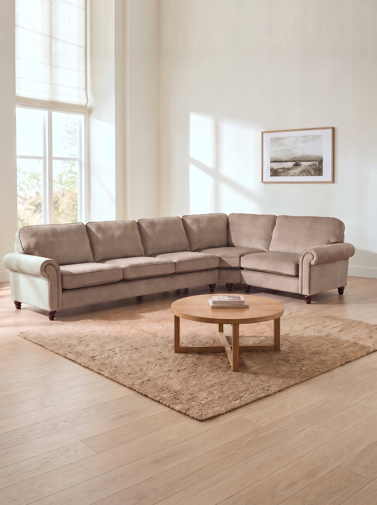 Canterbury 3 Corner 1 Sofa – in a living room