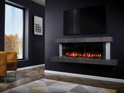 Lomond Slim - Wall Mounted (i1500S) White Marble c/w Grey sides 2000mm (79”)