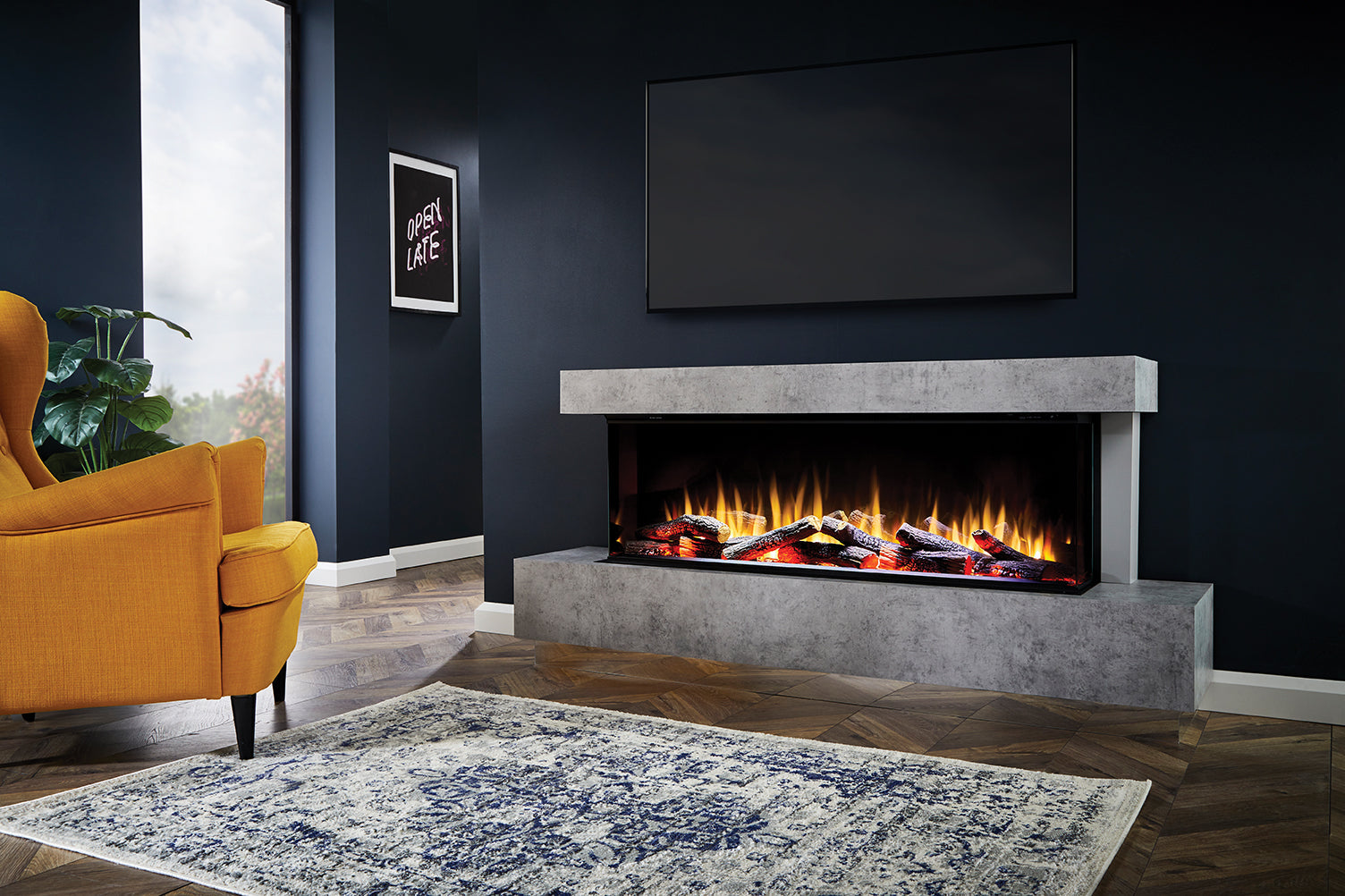 Katell Cento Deep electric fireplace